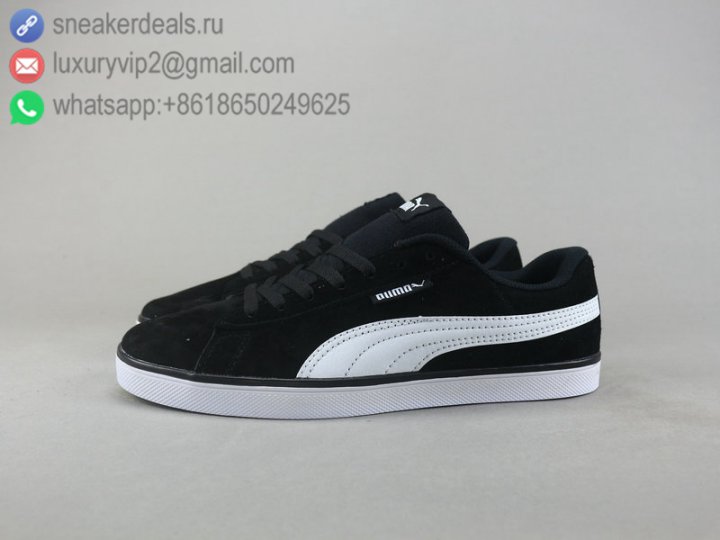 Puma Urban Plus SD Low Men Shoes Black Leather White Size 40-44